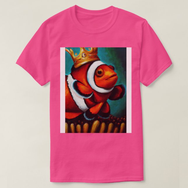 Camiseta Peixe-palhaço com uma Coroa (Frente do Design)