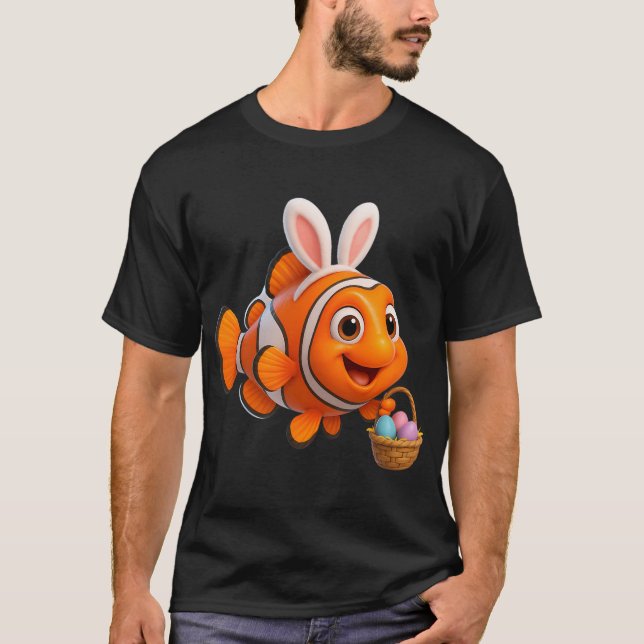 Camiseta Peixe-palhaço de Páscoa (Frente)