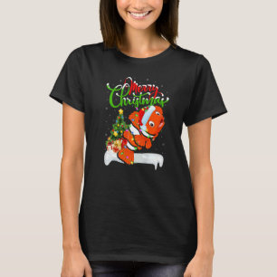 Camiseta Peixe Palhaço Decorações de Natal Papai Noel Peixe