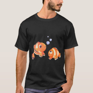 Camiseta Peixe-Palhaço do Coral Nadando