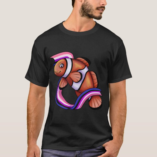 Camiseta Peixe-palhaço Genderfluid (Frente)