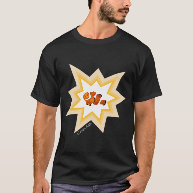 Camiseta Peixe-Palhaço Pintado à Mão (Frente)
