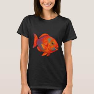 Camiseta Peixe Papagaio Verde Laranja - Fofo