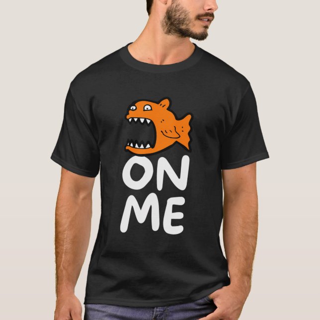 Camiseta Peixe Para Mim Para Homens Jovens (Frente)