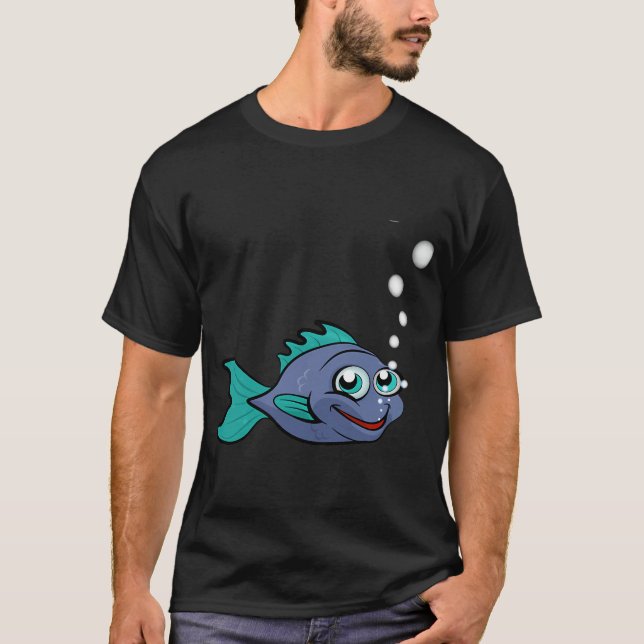 Camiseta Peixe pequeno fofo (Frente)