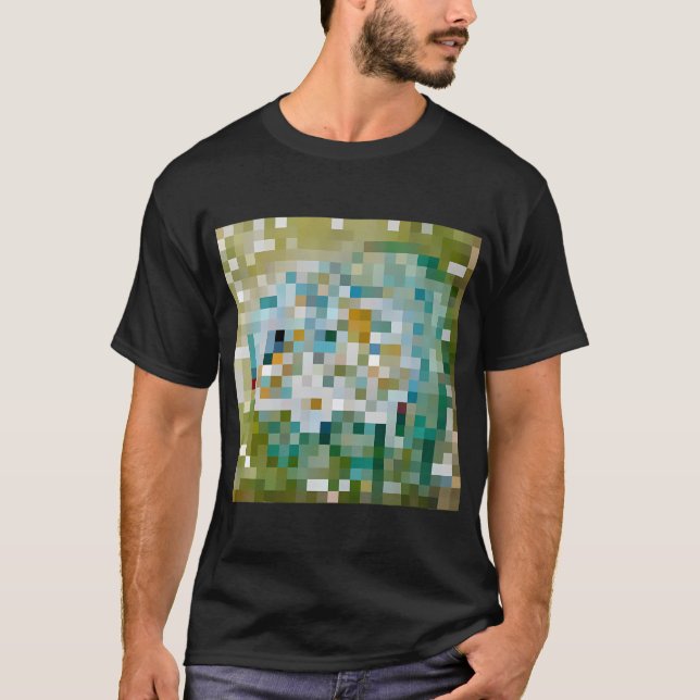 Camiseta Peixe pequeno fofo em pixel (Frente)