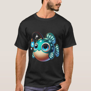 Camiseta Peixe-Pescador Adorável