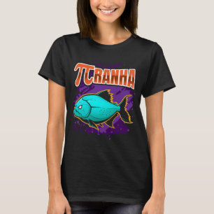 Camiseta Peixe PIRANHA Predatório Matemática Matemática