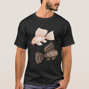 Camiseta Peixe Pleco Preto e Branco Gêmeos