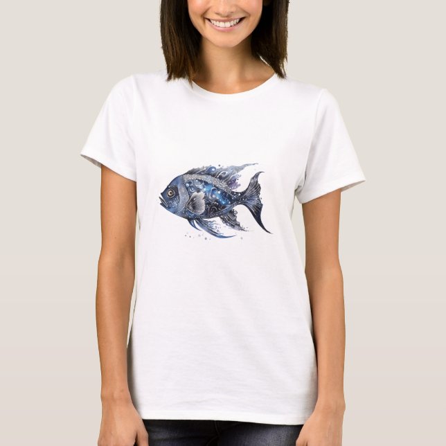 Camiseta Peixe Preto Luxuoso (Frente)