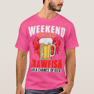 Camiseta Peixe-rasteja de Previsão de Fim de Semana com Pos