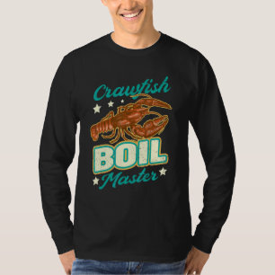 Camiseta Peixe-Rastreio Mestre Comer Crawfish Cota Vintagem
