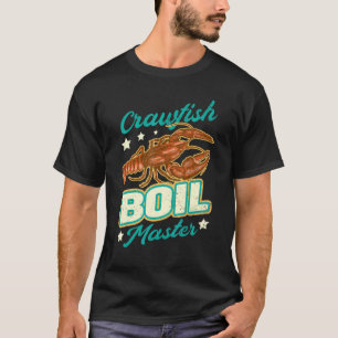 Camiseta Peixe-Rastreio Mestre Comer Crawfish Cota Vintagem