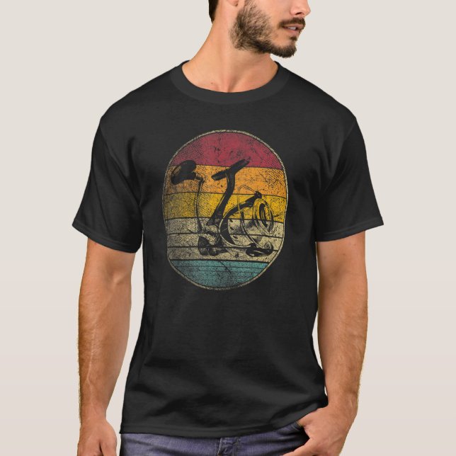 Camiseta Peixe-rolo de pesca Toca-se com Pai-da-safra (Frente)