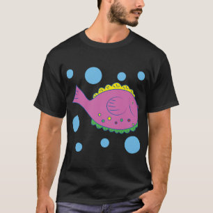 Camiseta peixe rosa