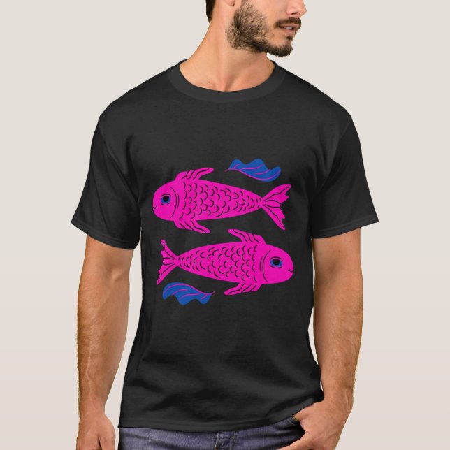 Camiseta Peixe Rosa Feliz (Frente)