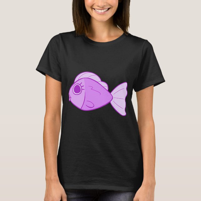 Camiseta Peixe Rosa Roxo (Frente)