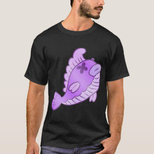 Camiseta Peixe Rôxo Morto Fofo Cartoon – Peixe Assustador