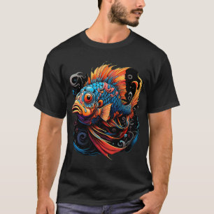 Camiseta Peixe Selvagem Psicodélico: Aventura Aquática