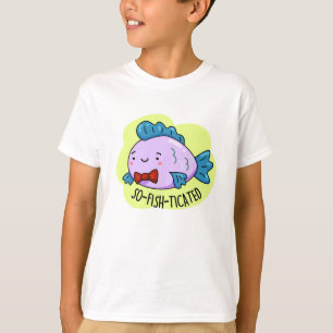 Camiseta Peixe sofisticado, sofisticado, com a forma de pei