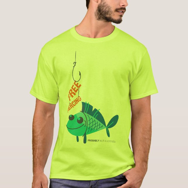 Camiseta Peixe Sorridente - Piercing Livre (Frente)