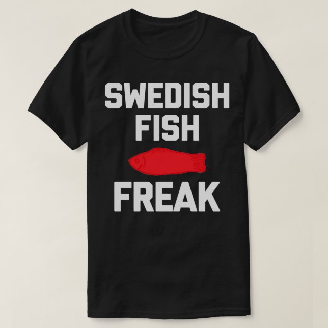 Camiseta Peixe sueco Engraçado que diz comida sarcástica (Frente do Design)