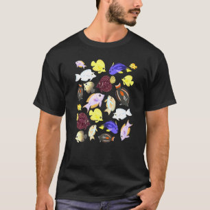 Camiseta Peixe Tangue de Aquário de Água Salgada Fofo Para
