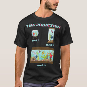Camiseta Peixe Tanque Vício Engraçado Aquário Peixe Que Man