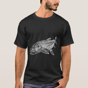 Camiseta Peixe-Tigre Golias Impressão Branca