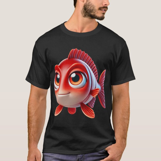 Camiseta Peixe Timbó Vermelho Adorável (Frente)