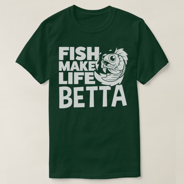 Camiseta Peixe Torna a Vida Betta Clássica (Frente do Design)