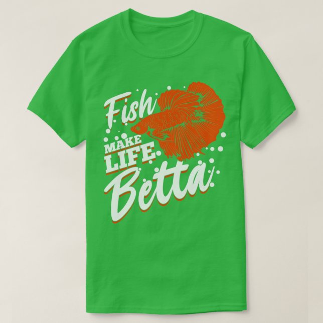 Camiseta Peixe Torna Vida Betta Fishkeeper Presente (Frente do Design)