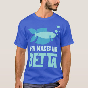Camiseta Peixe Torna Vida Betta Peixe Canhoto Para Propriet
