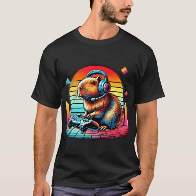 Camiseta Peixe Tropical Arco-Íris Retrô (Frente)