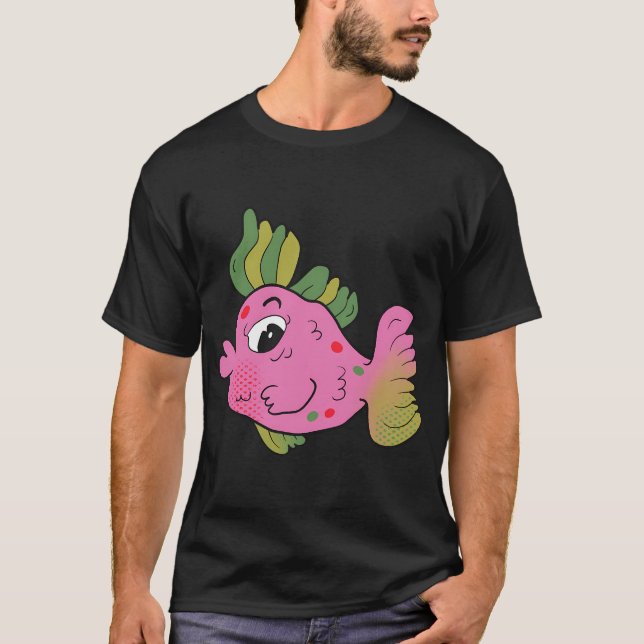 Camiseta Peixe Tropical Burl (Frente)