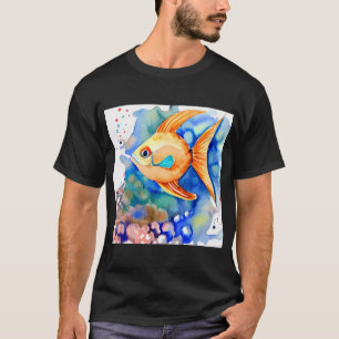 Camiseta Peixe Tropical Laranja