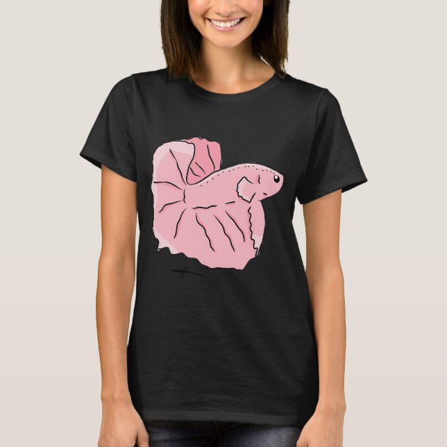 Camiseta Peixe tropical pêssego (Frente)
