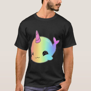Camiseta Peixe unicórnio arco-íris fofo