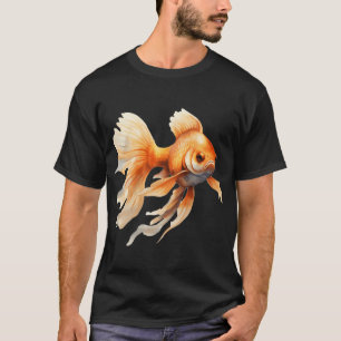Camiseta Peixe-Velo Laranja Aquarela - Arte de Peixes de Ág