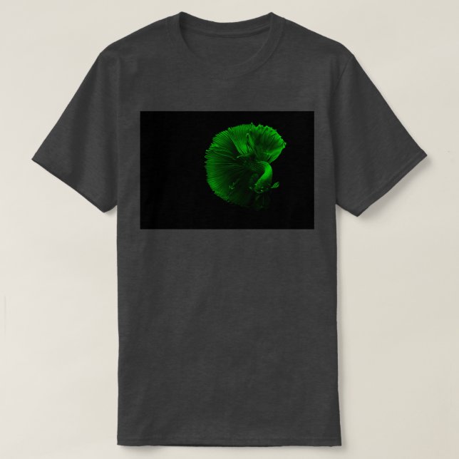 Camiseta Peixe verde no escuro (Frente do Design)