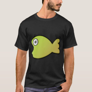 Camiseta peixe verde ou amarelo fofo