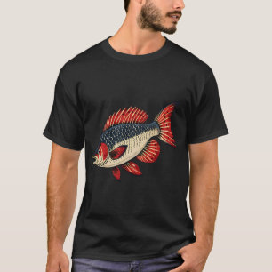 Camiseta Peixe Vermelho & Azul