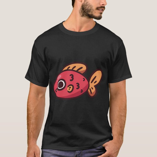 Camiseta Peixe Vermelho Doodle (Frente)