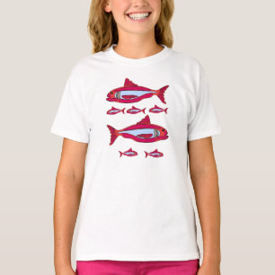 Camiseta Peixe Vermelho Para Crianças
