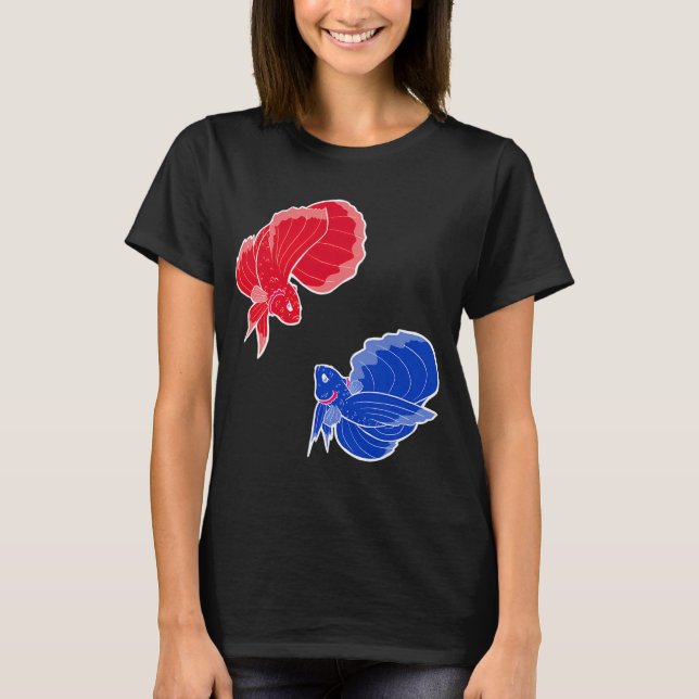 Camiseta Peixe Vermelho, Peixe Azul (Frente)