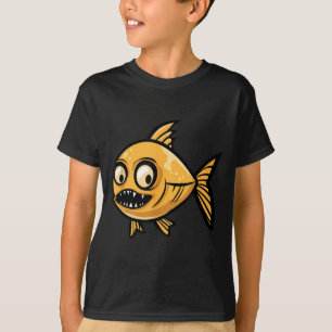 Camiseta Peixe Vermelho Zumbi de Halloween Engraçado