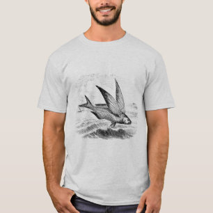 Camiseta Peixe voador antigo no Saco de Tote