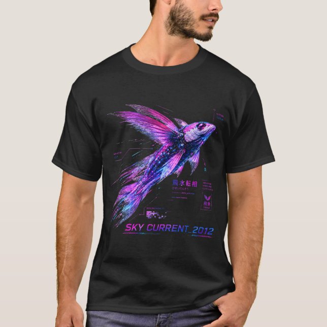 Camiseta Peixe Voador Cibernético Sky Current 2012 â€“ Biom (Frente)