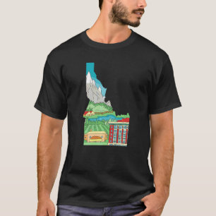 Camiseta Peixe Voador  Pescador Pescaria Mapa do Estado de 
