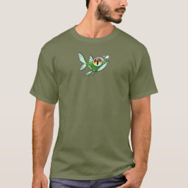 Camiseta PEIXE ZANGADO com OLHO VERMELHO IMPRESSÃO PEQUENA
